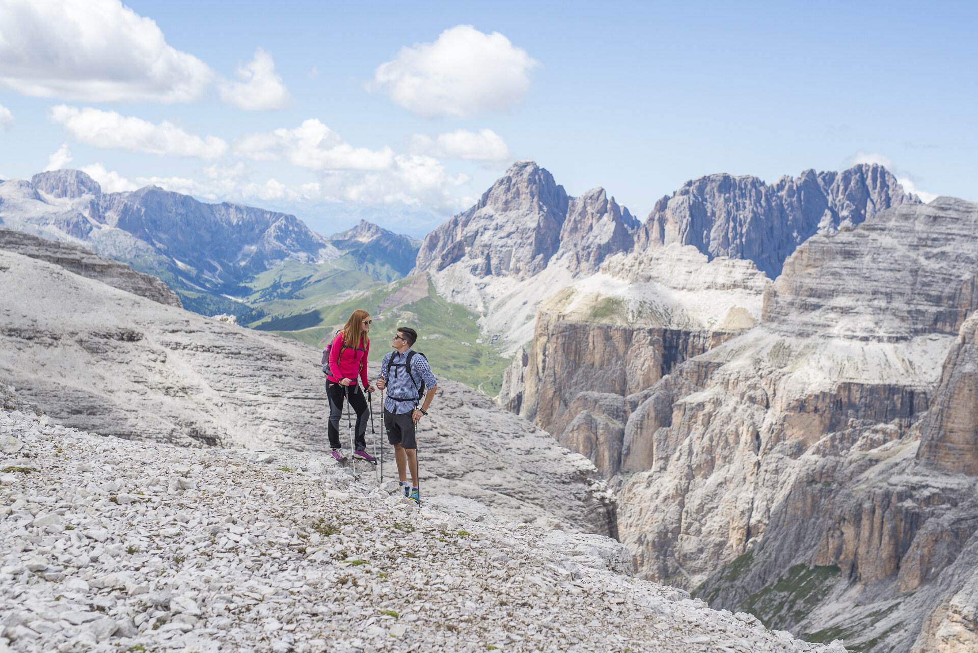 Trekking al Sass Pordoi in Val di Fassa | © Mattia Rizzi - Archivio Immagini ApT Val di Fassa
